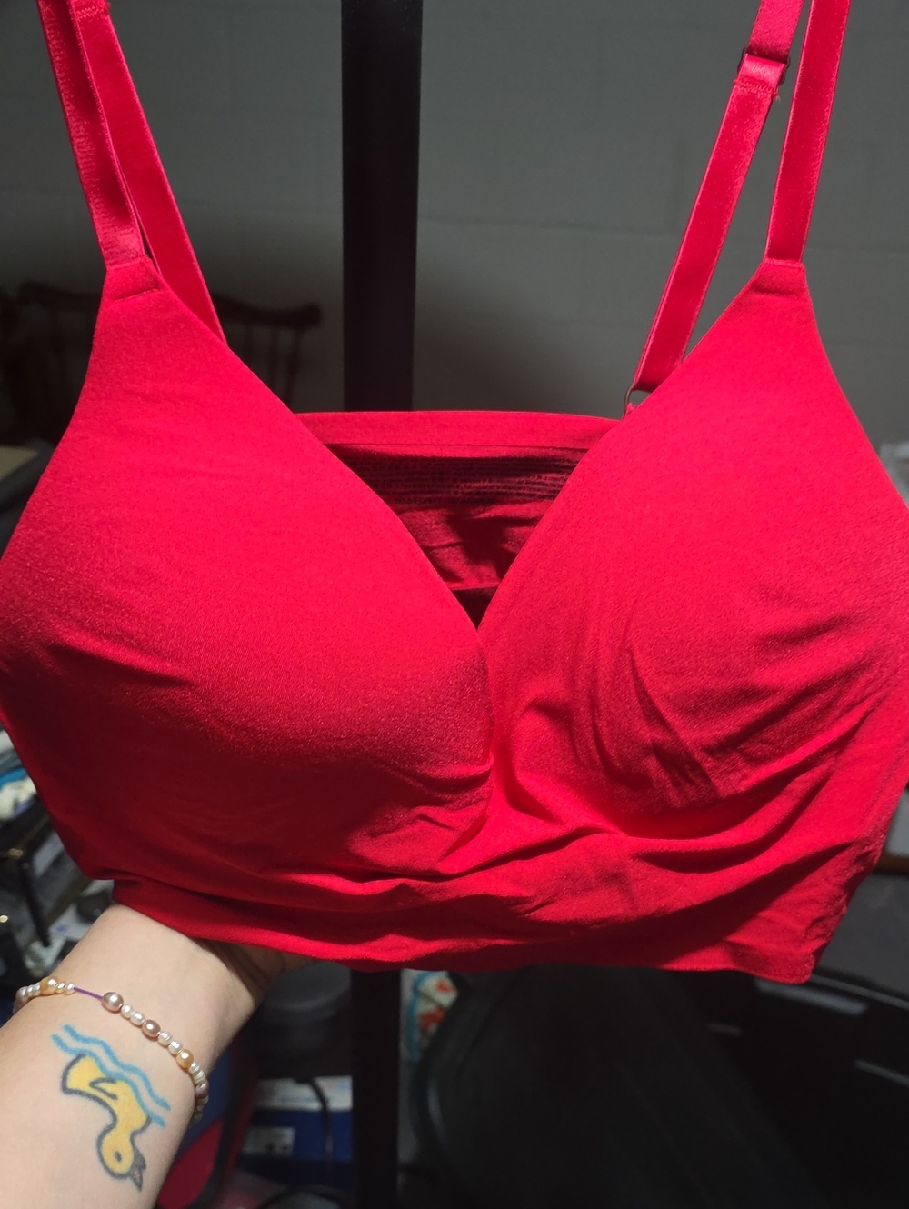 Red Women's double layer Bralette